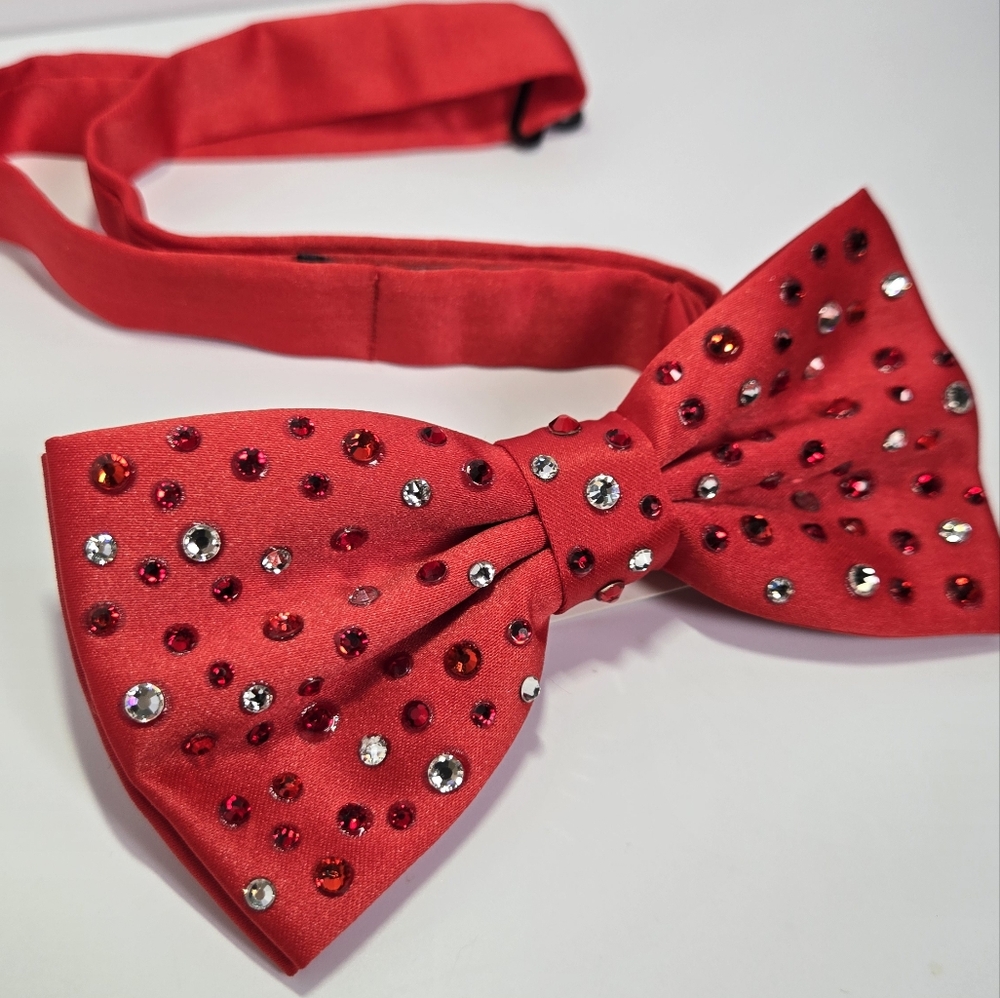 Red Rhinestone Bowtie
